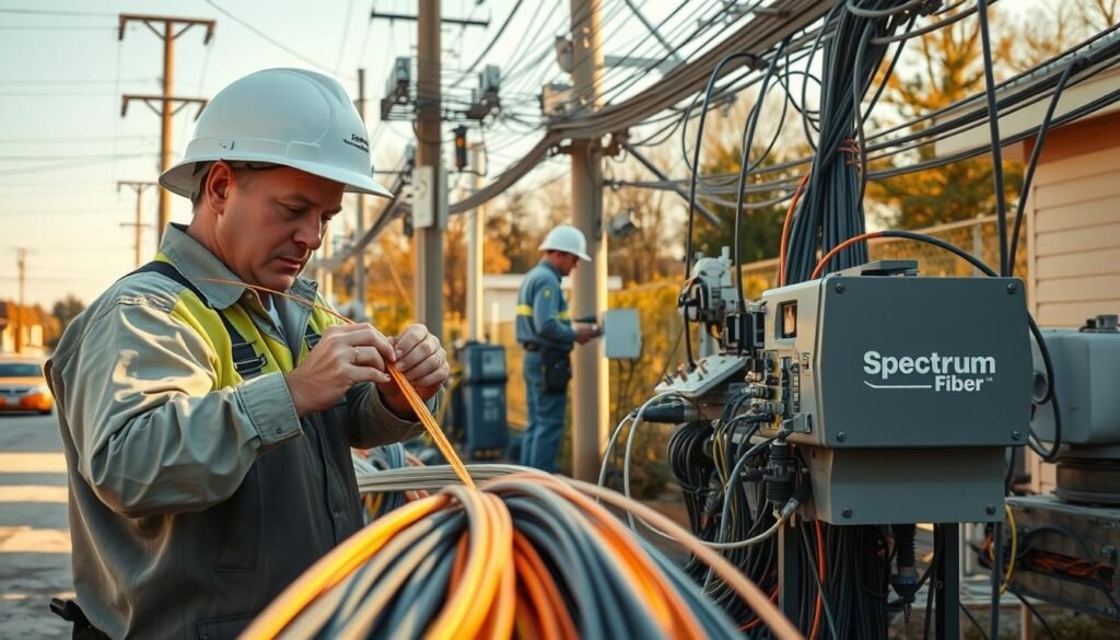 Spectrum Fiber Installation
